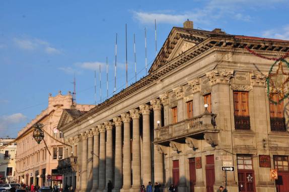 Arquitetura pomposa em Quetzaltenago, mais conhecida como Xela, na Guatemala
